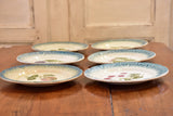 Set of six 19th century French plates