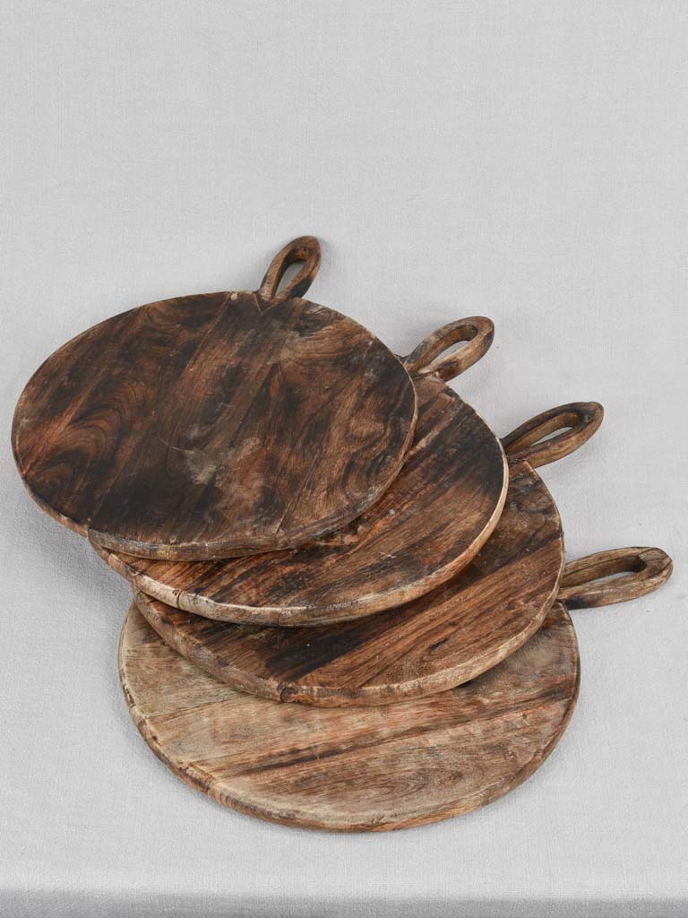 Collection of four round cutting boards 14½"