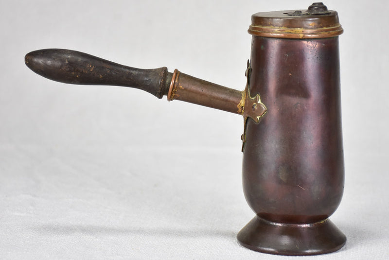 Late 18th century chocolate making copper pot
