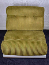 Low large 1970's chair - with fibreglass frame