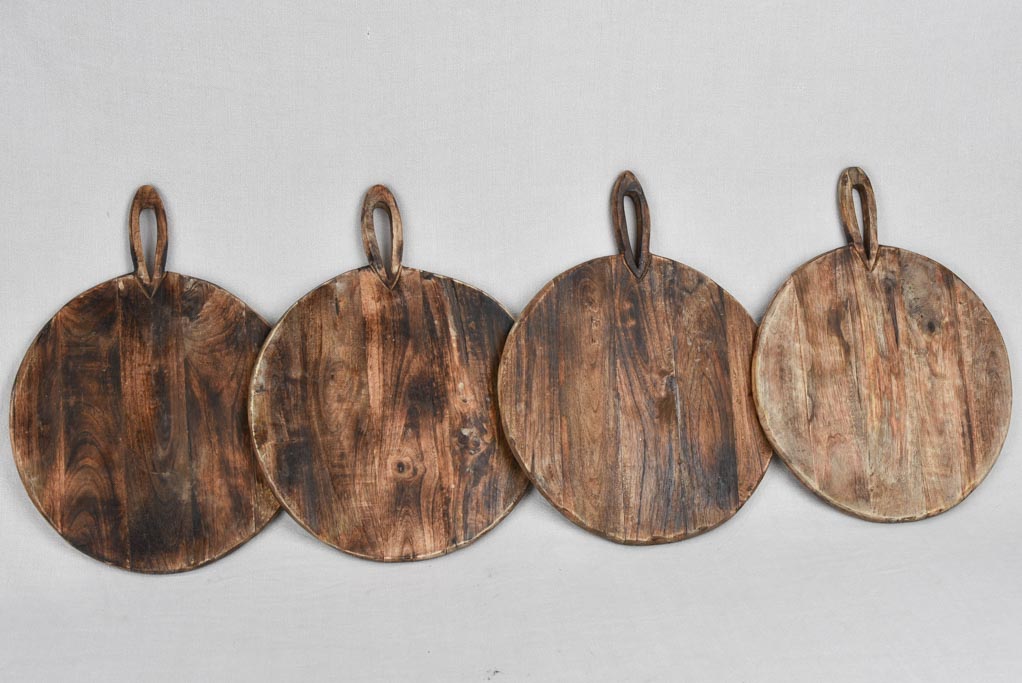 Collection of four round cutting boards 14½"