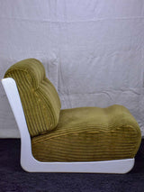 Low large 1970's chair - with fibreglass frame