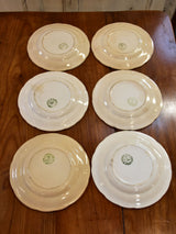 Set of six 19th century French plates
