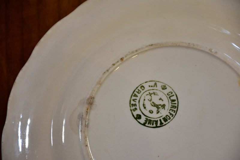 Set of six 19th century French plates