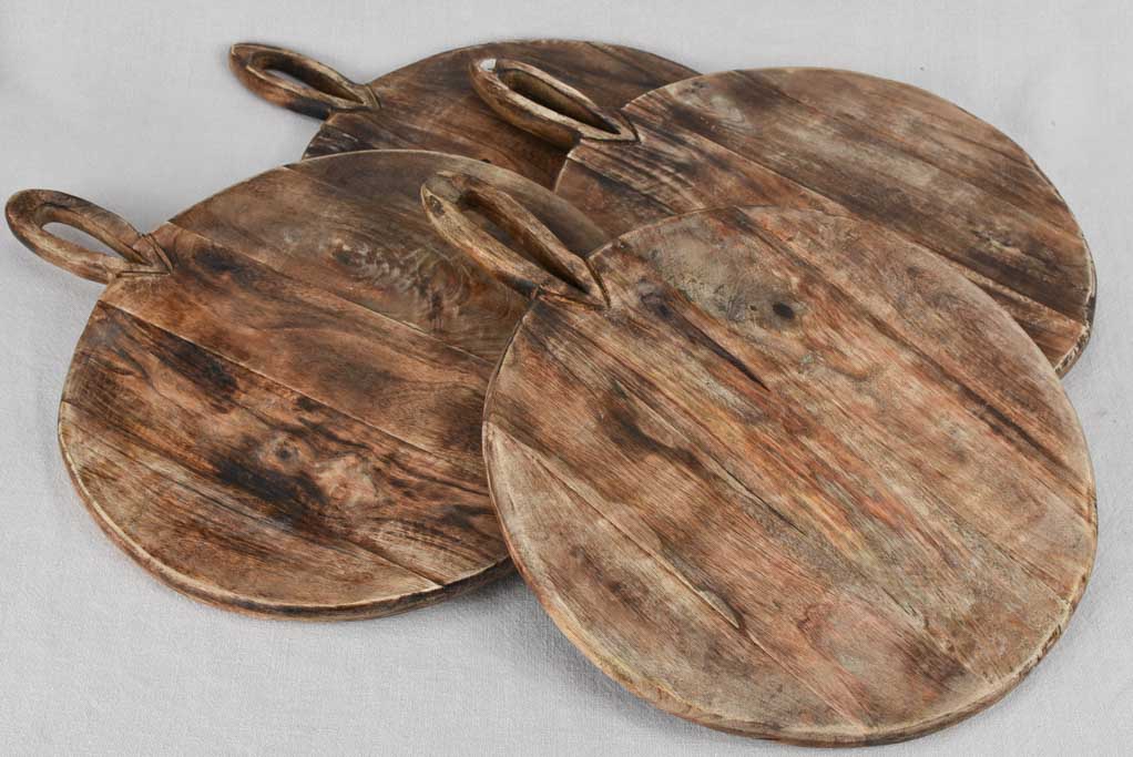 Collection of four round cutting boards 14½"