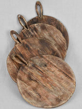 Collection of four round cutting boards 14½"