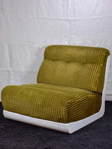 Low large 1970's chair - with fibreglass frame
