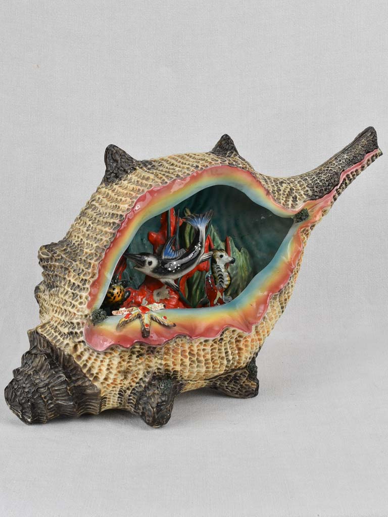 Marine sculpture, ceramic, Vallauris 26¾" L