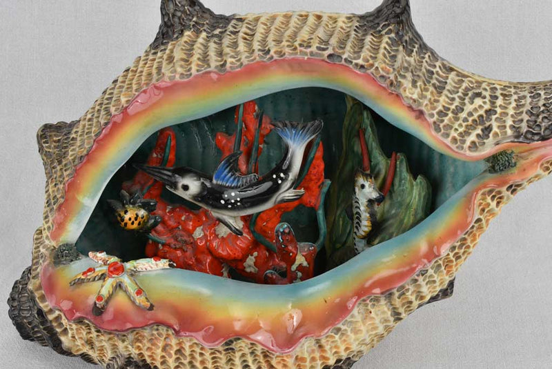 Marine sculpture, ceramic, Vallauris 26¾" L