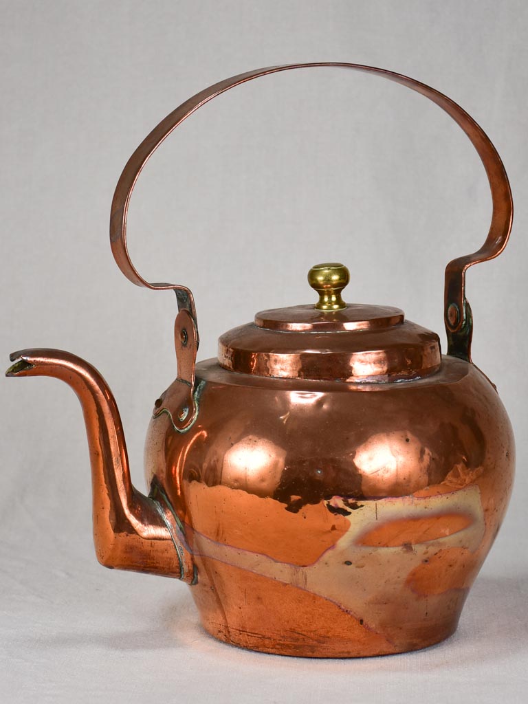 Large 18th century French copper kettle