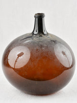 Petit blown glass demijohn - amber 13½"