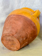 Early 20th Century French confit pot with apricot glaze 8¼"