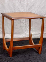 Mid century Scandinavian side table with two nested tables - solid teak