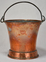 Louis XIV copper grain measuring bucket 10¾"