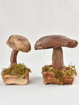 Natural-material autumnal mushroom ornaments