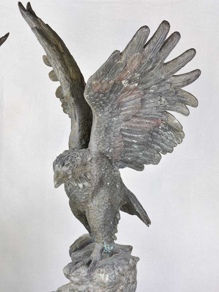 Large early twentieth century French sculpture of an eagle 41"