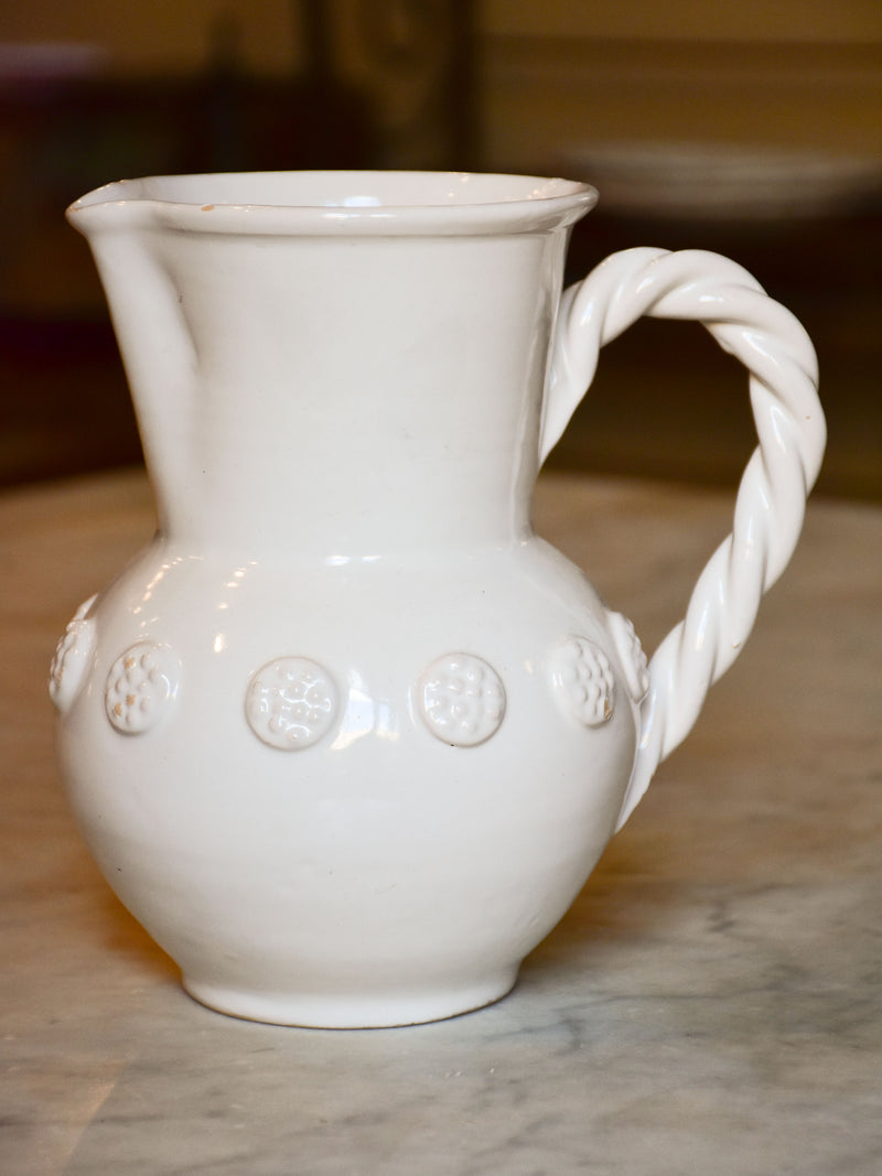 Vintage Emile Tessier jug with twisted handle
