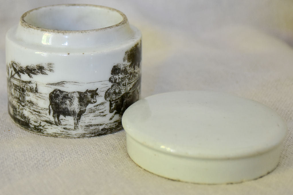 Antique French marrow pot 2¾"