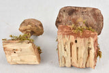 Locally-sourced wood artist-made mushrooms