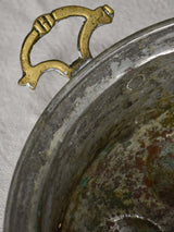 18th century French copper egg poaching pan - 8 places 9"