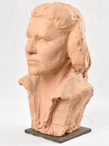 Agedly smooth un-fired clay artwork 