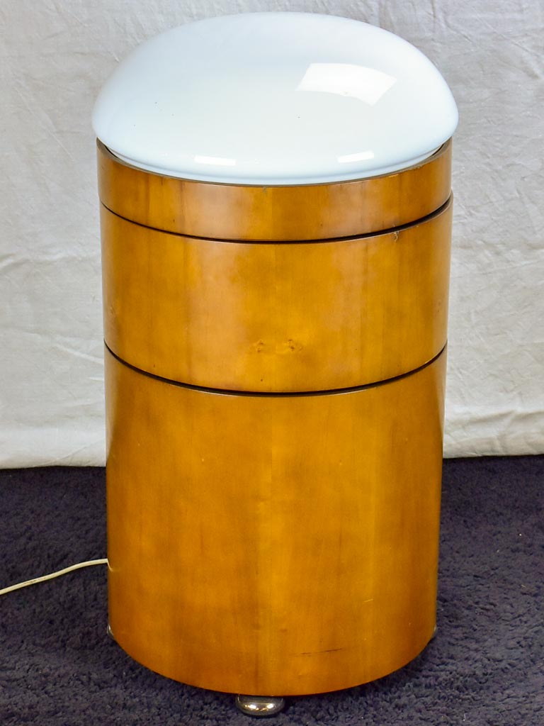Mid-century Italian pivoting lamp / bar - round with light