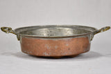 18th century French copper egg poaching pan - 8 places 9"