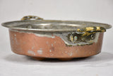 18th century French copper egg poaching pan - 8 places 9"