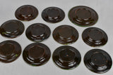 Plates, green glaze, vintage, 7½"