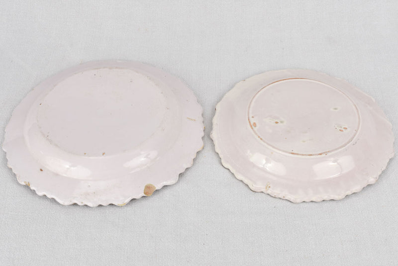 Platters, ironstone, 18th-century (two) 11" & 12¼"