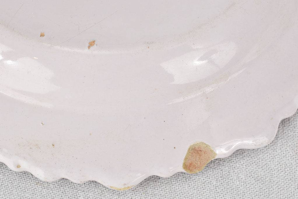 Platters, ironstone, 18th-century (two) 11" & 12¼"