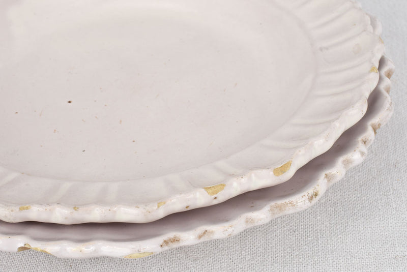 Platters, ironstone, 18th-century (two) 11" & 12¼"