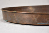 Large 18th century French copper egg poaching pan - 7 places 17"