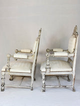 Pair of large antique French armchairs