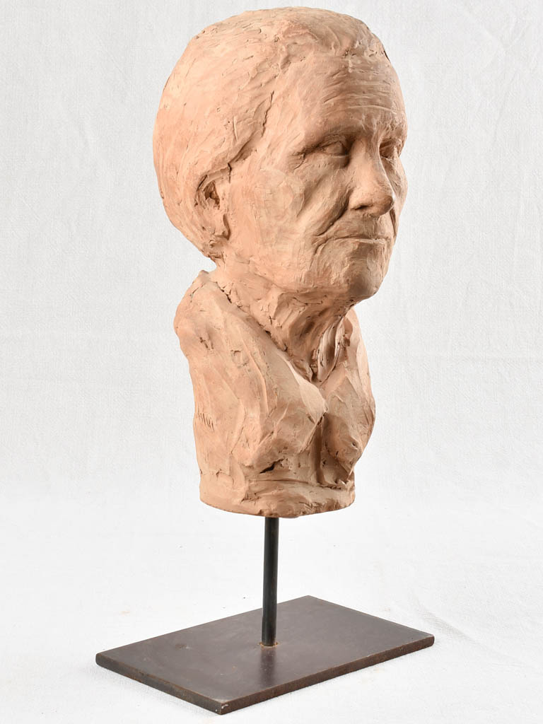 Aged, Artistic, Spinelli Green Clay Bust