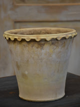Antique white terracotta flower pot from Anduze