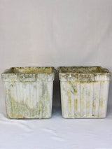 RESERVED AM Pair of large square Willy Guhl garden planters 23¾"