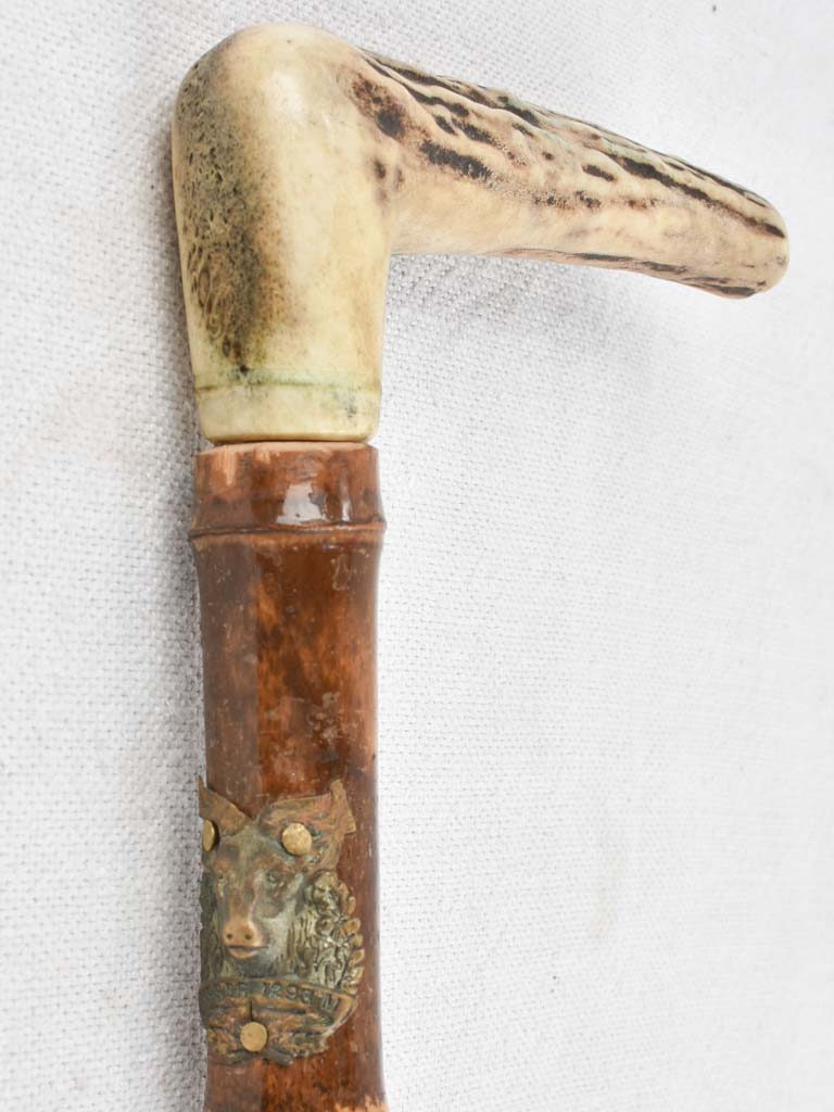 1900's Andouille, Sculpted Boar's Head Cane