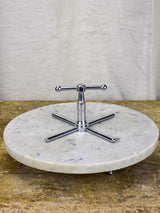 Antique marble cheese presentation stand