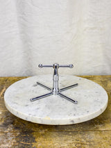 Antique marble cheese presentation stand