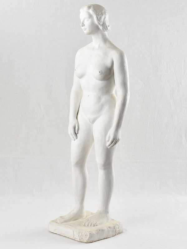 Figurative plaster sculpture of a lady, Spinelli 1960s 34¼"