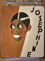 Antique painting of Josephine Baker