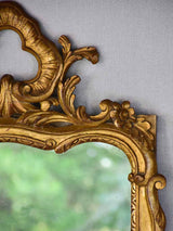 Late 19th-century Louis XV style gilt mirror with pediment 23¼" x 37¾"
