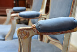 Four antique Louis XV armchairs
