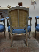 Four antique Louis XV armchairs