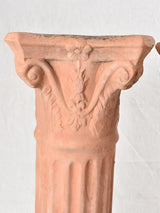 Pair of vintage Terracotta Column Pedestals 32¼"
