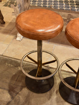1960’s French leather barstools