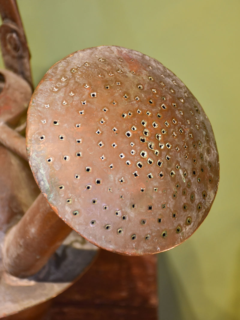 Antique French copper watering can