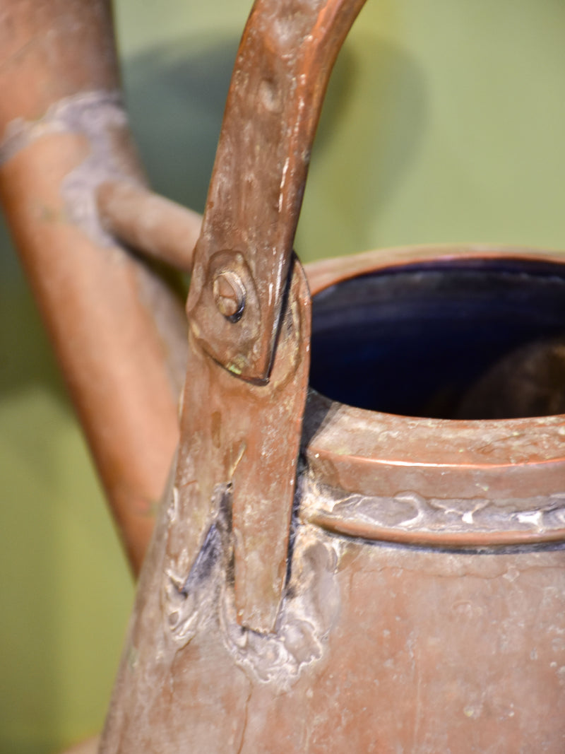 Antique French copper watering can
