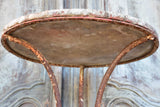 Antique French garden table with stone top